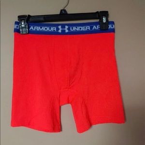 Under Armour Compression Shorts Mens Small Orange New With Tags